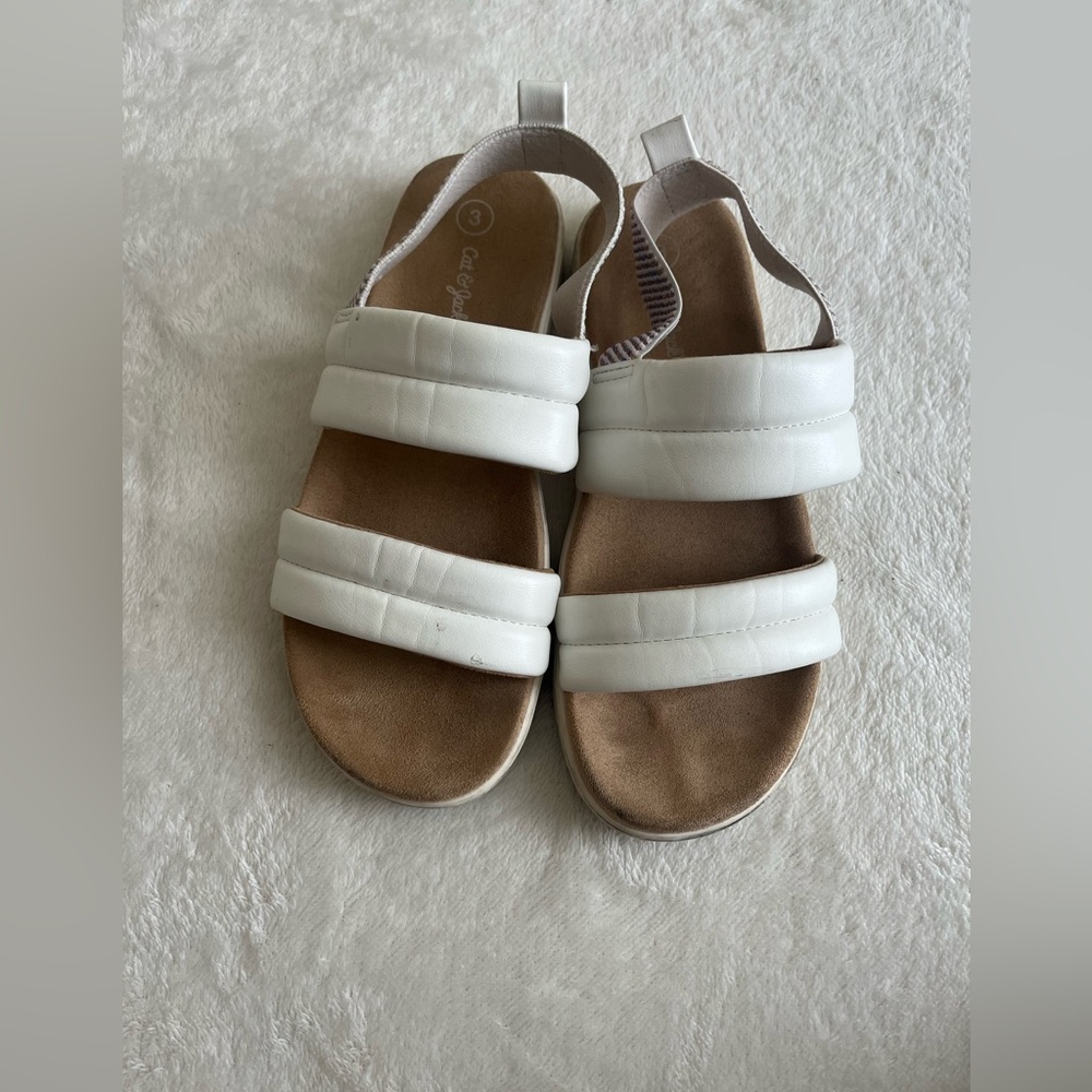 Cat & Jack White Double Strap Sandals